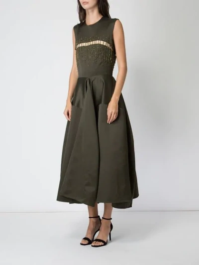 Shop Maison Rabih Kayrouz Beaded Gown - Green