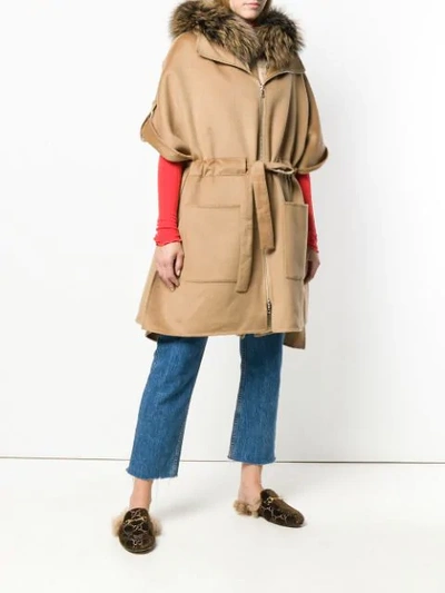 Shop Yves Salomon Layered Gilet In Neutrals