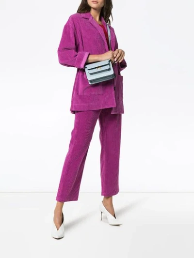 Shop Mara Hoffman Lucy High Waist Corduroy Trousers In Purple