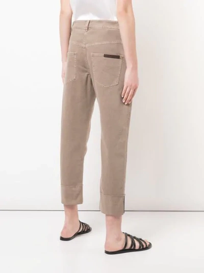 Shop Brunello Cucinelli Straight Leg Trousers In Neutrals