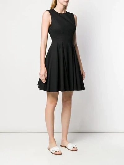 Shop Theory Poplin Fit-and-flare Dress - Black