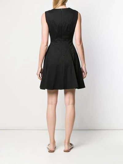 Shop Theory Poplin Fit-and-flare Dress - Black