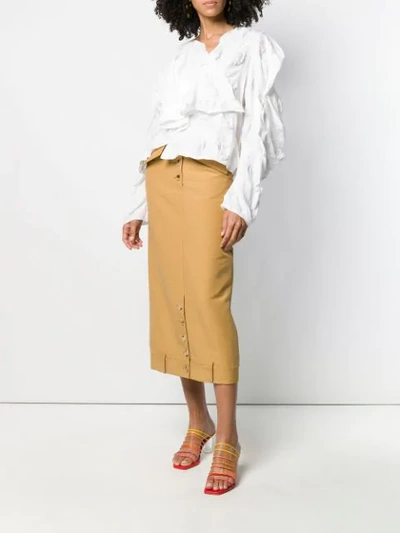 Shop A.w.a.k.e. Ruffle Blouse In White