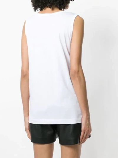 Shop Dolce & Gabbana Applique Tank Top In White