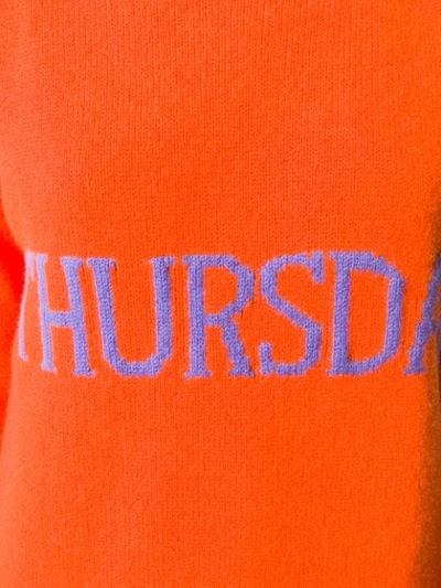 Shop Alberta Ferretti Thursday Sweater Dress In Orange