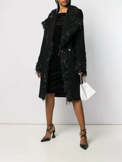 Shop Jourden Kitty Overcoat In Black