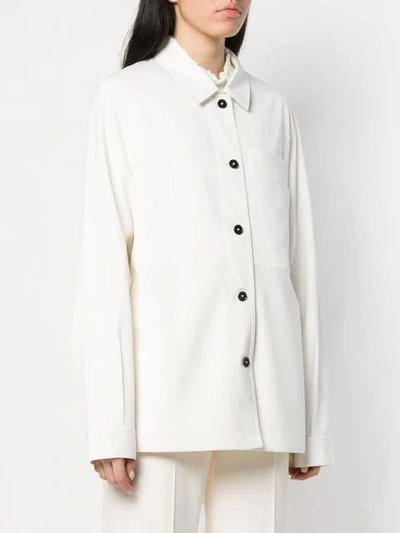 Shop Jil Sander Overshirt Jacket In White