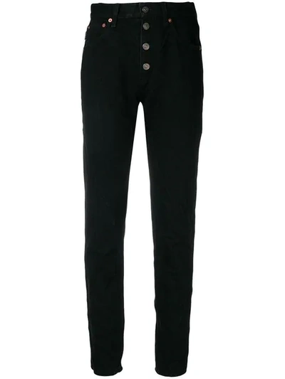 Shop Balenciaga Tube Jeans In Black