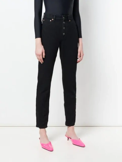 Shop Balenciaga Tube Jeans In Black