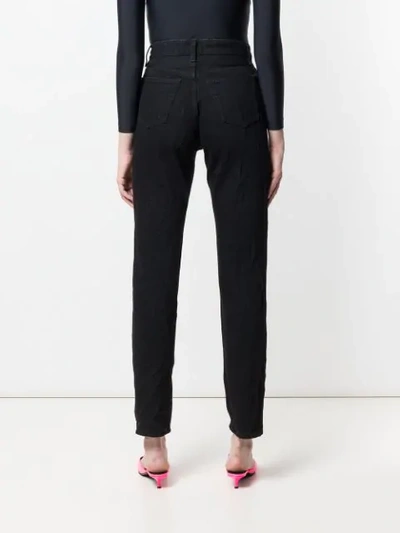 Shop Balenciaga Tube Jeans In Black