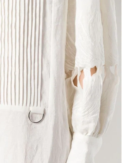 Shop Sonia Rykiel Cut Out Details Shirt Dress - White