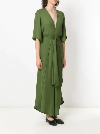 Shop Andrea Marques Belted Jumpsuit In Green