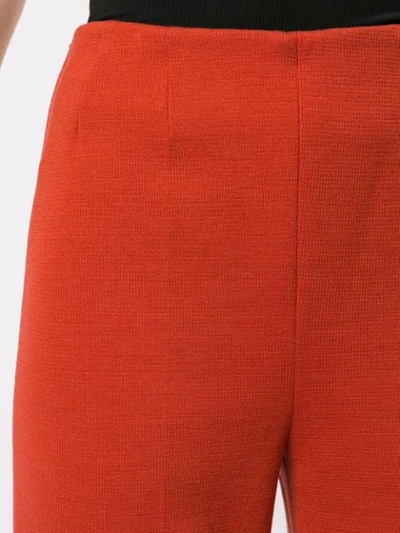 Pre-owned Hermes  High-waisted Wide Leg Trousers In Orange
