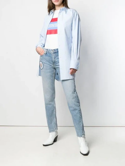 Shop Calvin Klein Multi-patches Boyfriend Jeans - Blue