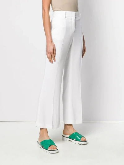 Shop Msgm White Flared Trousers