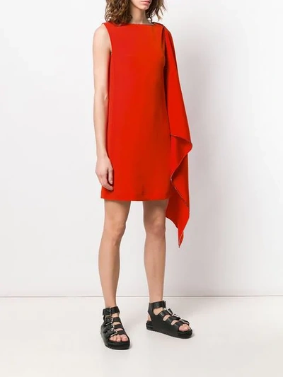 Shop Mcq By Alexander Mcqueen Short Rhinestone-embellished Dress In Red