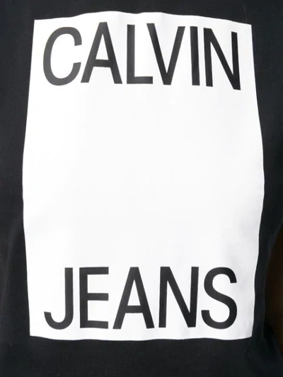 CALVIN KLEIN JEANS BOX LOGO TANK TOP - 黑色