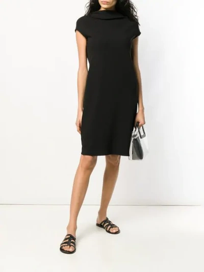 Shop Theory Cowl Neck Dress In Black