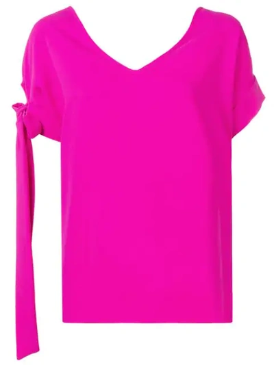Shop P.a.r.o.s.h Side Bow Detail Blouse In Pink