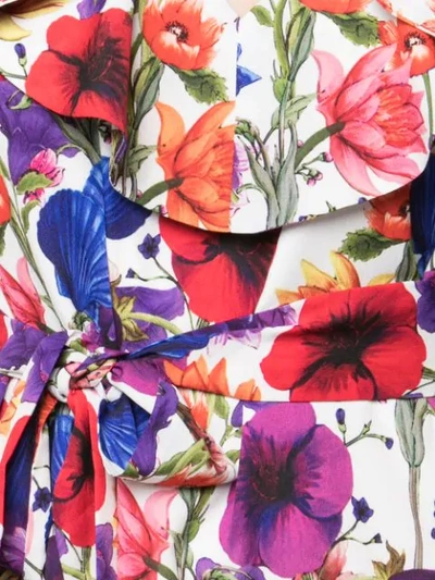 Shop Borgo De Nor Floral Ruffle Flare Dress - Multicolour