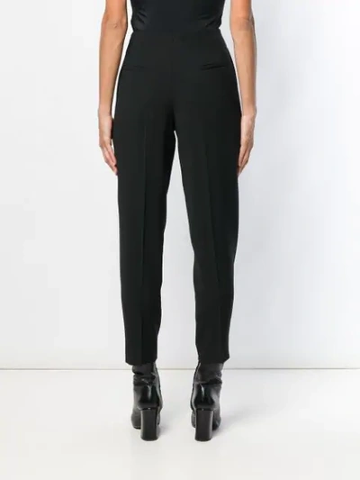 Shop Incotex Metallic Button Trousers In Black