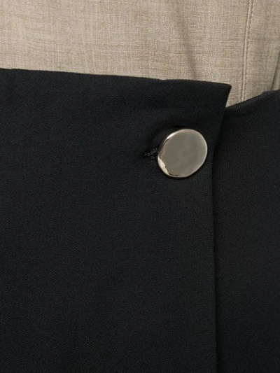 Shop Incotex Metallic Button Trousers In Black