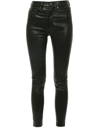 Shop Rag & Bone Skinny Leather Trousers In Black