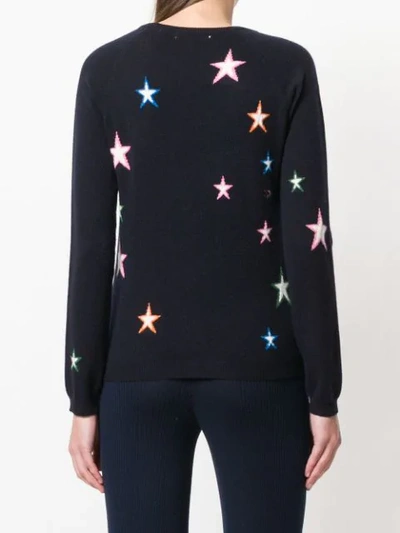 Shop Chinti & Parker 3d Star Sweater In Blue