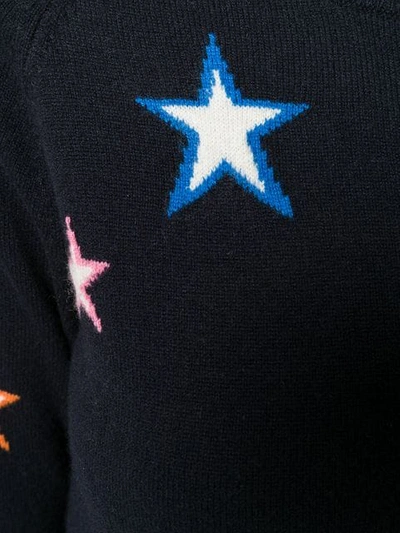 Shop Chinti & Parker 3d Star Sweater In Blue