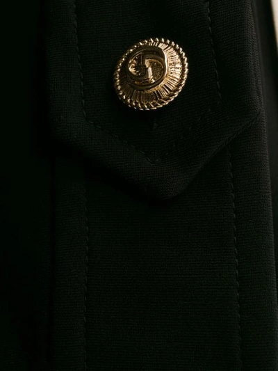GUCCI BUTTON DETAILED SHIFT DRESS - 黑色