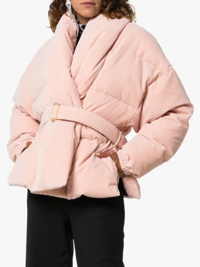 Shop Alexandre Vauthier Oversized Puffer Jacket In Pink
