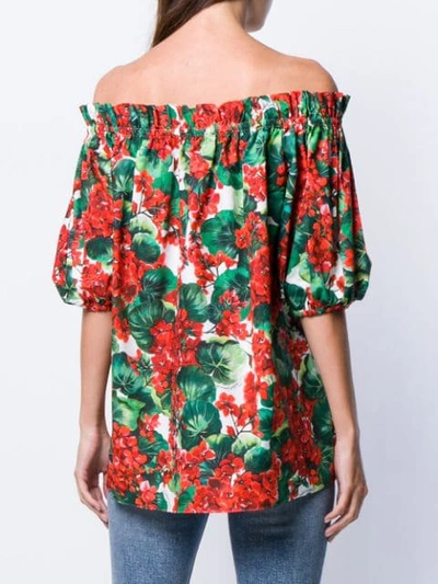 Shop Dolce & Gabbana Off The Shoulder Blouse In Red