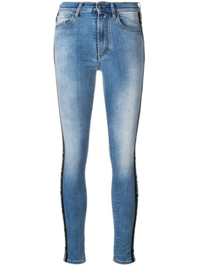 Shop Marcelo Burlon County Of Milan Vintage-wash Skinny Jeans In Blue