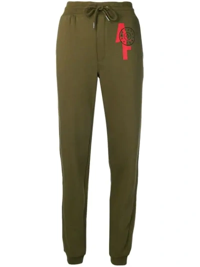 Shop A.f.vandevorst Logo Track Pants In Army