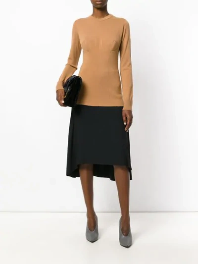 Shop Stella Mccartney Crew Neck Sweater In Neutrals