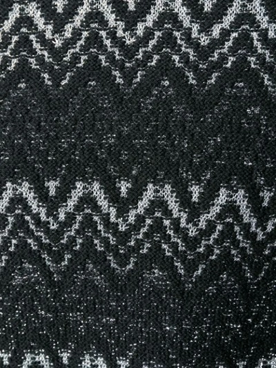 Saint Laurent Metallic Jacquard-knit Wool-blend Sweater In Black