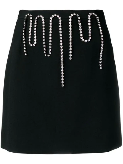 Shop Christopher Kane Squiggle Cupchain Mini Skirt In Black