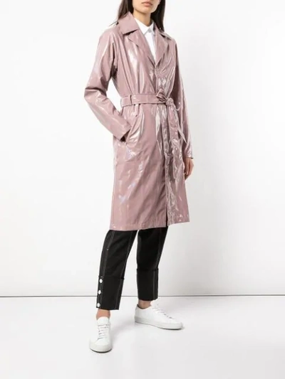 Shop Rains Iridescent Trench Coat In Purple