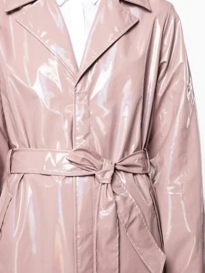 Shop Rains Iridescent Trench Coat In Purple