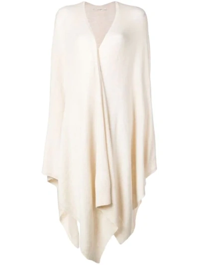 Shop The Row Long Draped Cardigan In Neutrals