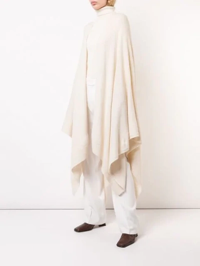 Shop The Row Long Draped Cardigan In Neutrals