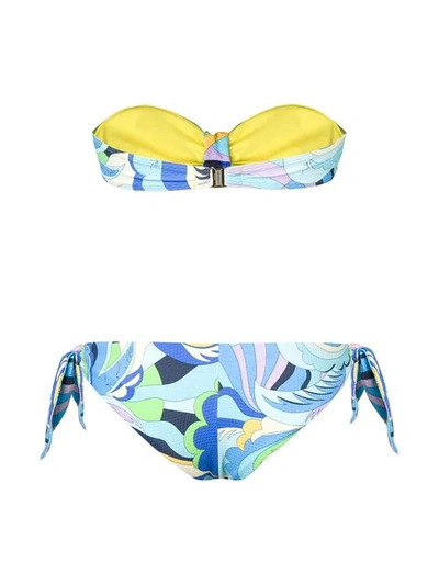 Shop Emilio Pucci Merida Print Bikini - Blue