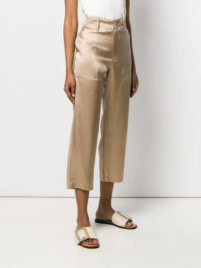 Shop Jejia Camille Cropped Trousers In Neutrals
