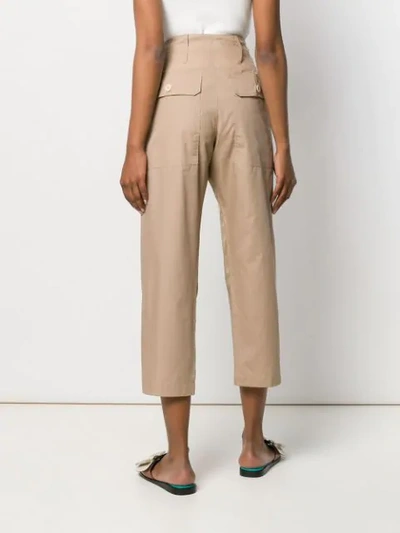 Shop Jejia Camille Cropped Trousers In Neutrals