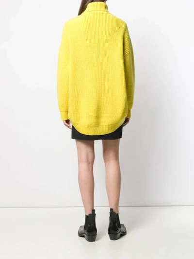 Shop Givenchy Roll Neck Sweater In Yellow