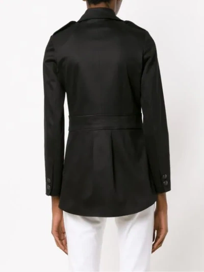 Shop Andrea Bogosian Button Detail Coat In Black