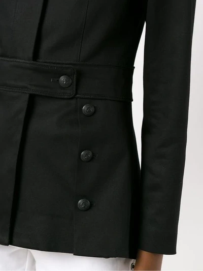 Shop Andrea Bogosian Button Detail Coat In Black