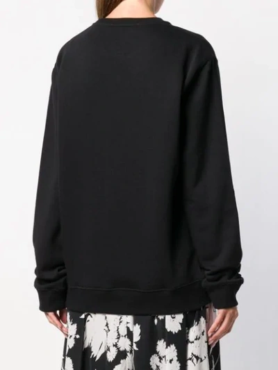 Shop Msgm Logo Patch Sweater In Black