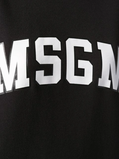 Shop Msgm Logo Patch Sweater In Black
