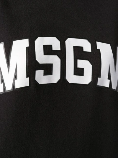 Msgm Logo Patch Sweater In Black